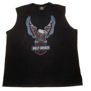 Harley-Davidson® Men's Upright Eagle Sleeveless Tee Black Size 2XL